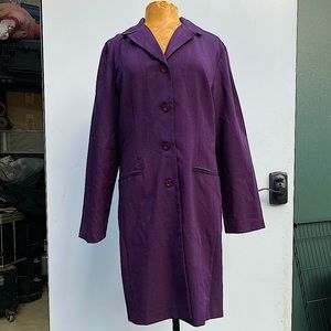 Sag Harbor Dress Purple Vintage Botton Up Size 14